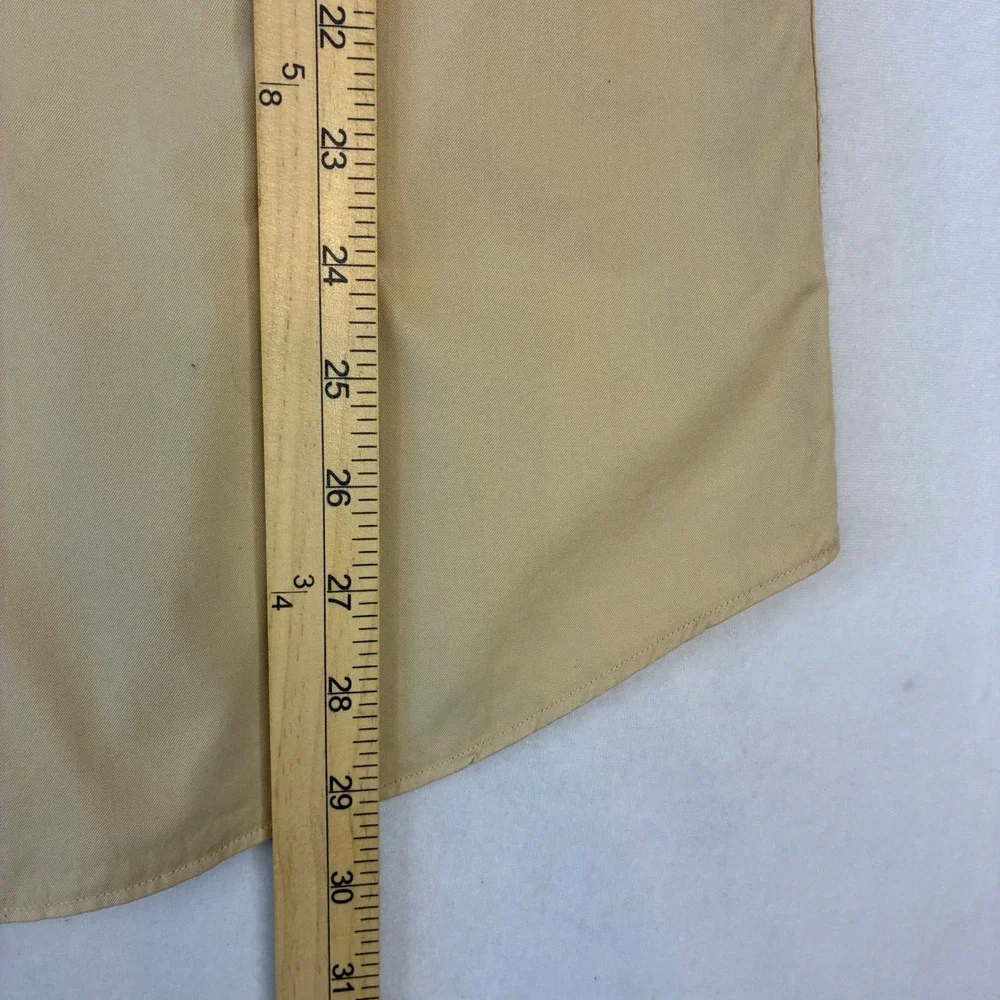 Polo Ralph Lauren Shirt Mens L Tan Khaki Featherweight Twill Epaulette Safari